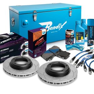 Front 0" Brake Upgrade Kit to suit Toyota Land Cruiser 76, 78, 79 Series 2007-2016 with Single Channel ABS, no VSC