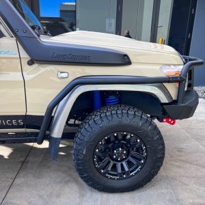 Rock Sliders With Brush Rails, Suitable for Toyota Land Cruiser 79 and 78 Series Dual Cab, 2007 to Current