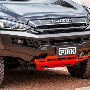 Genesis Non Loop Bar (Black Recovery Points & Orange Bash Plate) for Isuzu MU-X (6/2021 to 10/2024)