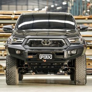 Elite Non Loop Bar (Black Recovery Points & Bash Plate) for Toyota Hilux (5/2020 to 7/2024)