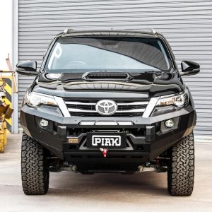 Elite Non Loop Bar (Black Recovery Points & Bash Plate) for Toyota Fortuner (8/2015 to 5/2018)