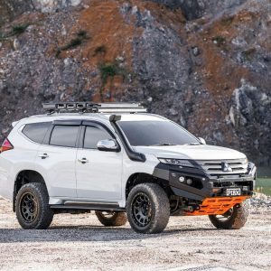 Elite Non Loop Bar (Black Recovery Points & Orange Bash Plate) for Mitsubishi Pajero Sport QE & QF (8/2020 to 2/2024)