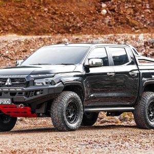 Genesis Non Loop Bar (Black Recovery Points & Orange Bash Plate) for Mitsubishi Triton MV (12/2023 on)