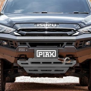 Genesis Non Loop Bar (Black Recovery Points & Grey Bash Plate) for Isuzu MU-X (6/2021 to 10/2024)
