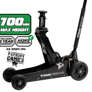 3 TONNE RUGGED FLOOR JACK - HI LIFT HYDRAULIC TROLLEY JACK